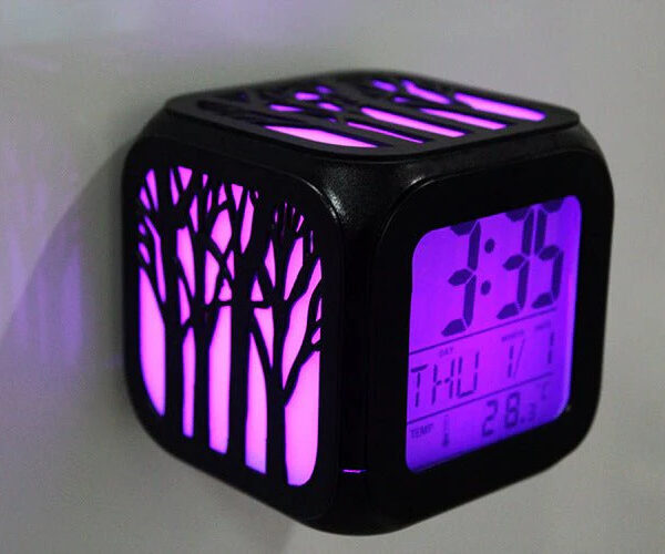 Magnetic Sticky Wall Clock 3D Stereo Alarm Clock