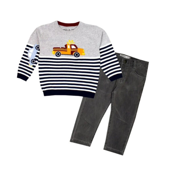 Sweat Shirt With Denim