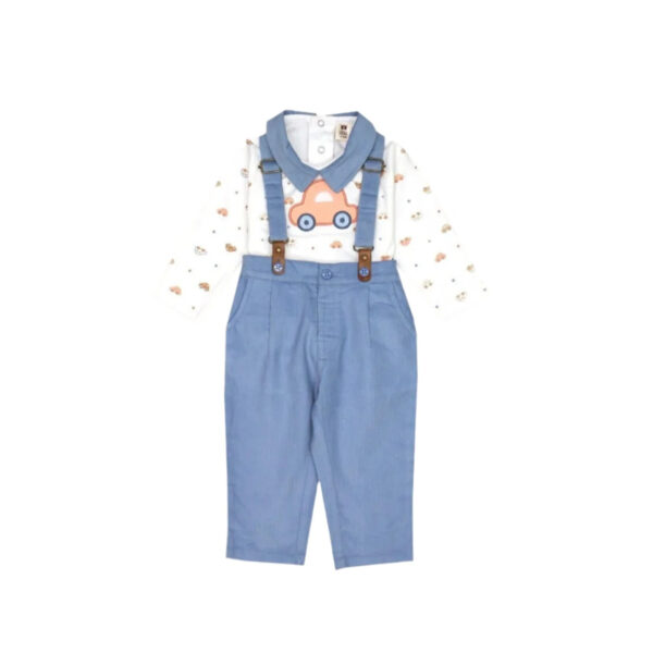Chic Suspenders Suit For Kids