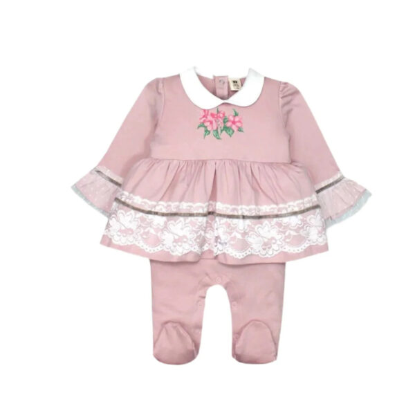 Fleece Frilled Frock With Pajama