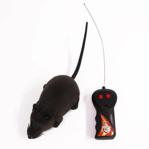 New Flocking Electric Remote Control Simulation Funny Cat Mouse Color Box Packaging Cat Toy Pet Supplies Self-Contained Battery