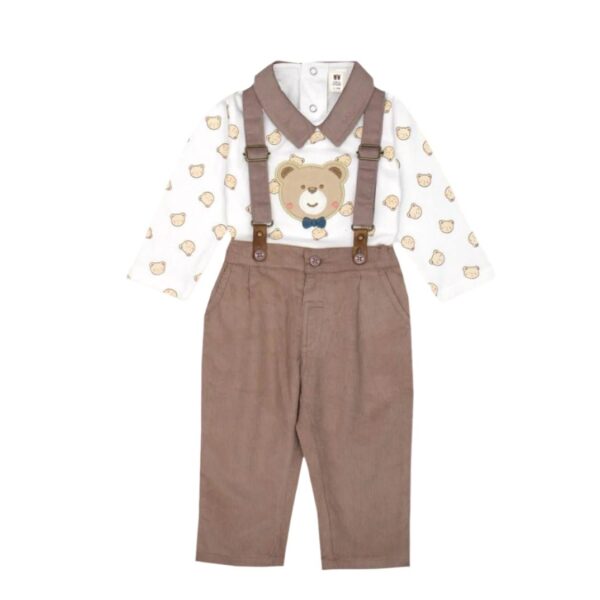 Teddy Bear Suspenders Suit